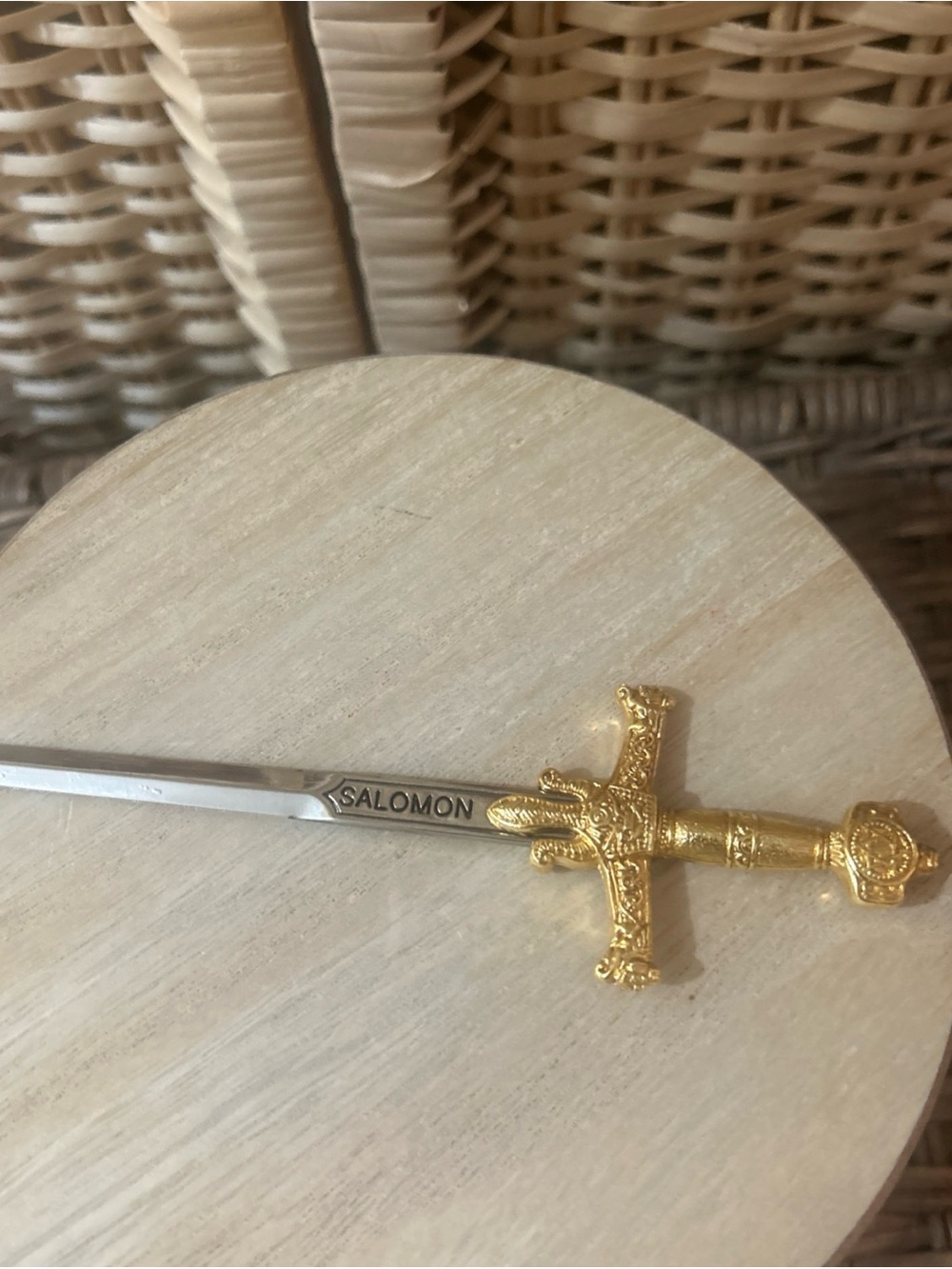 Vintage Salomon Miniature Medieval style Sword Letter Opener